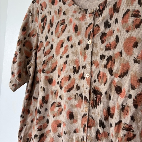 🎉4/30$🎉 Alfred Sung Leopard Print Knit Top - Size XXL - Picture 3 of 5